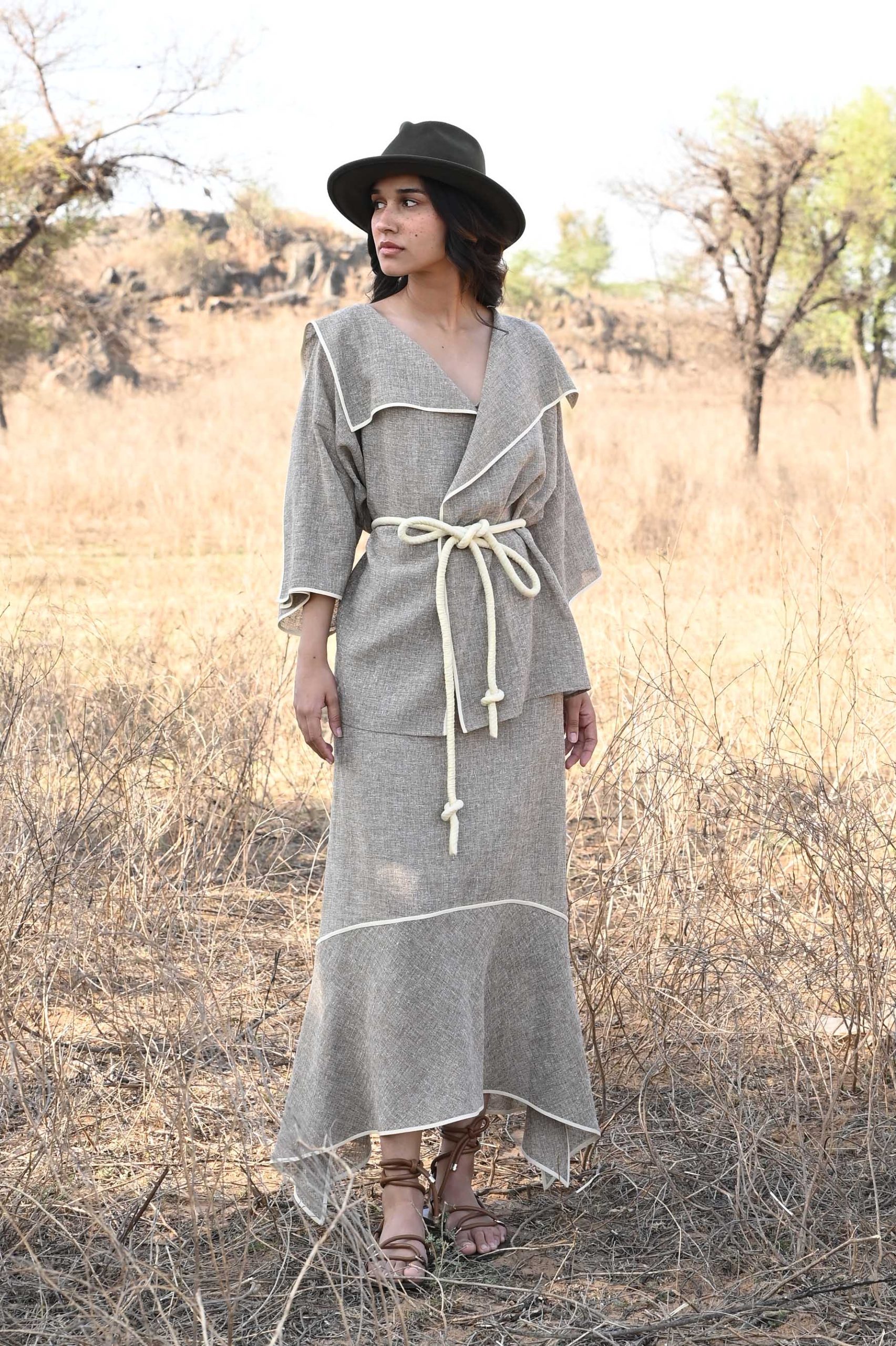 LINEN SKIRT AND TOP SET 